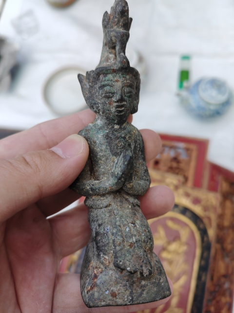 古玩銅器清中期?銅造像拍賣(mài),當(dāng)前價(jià)格3500元