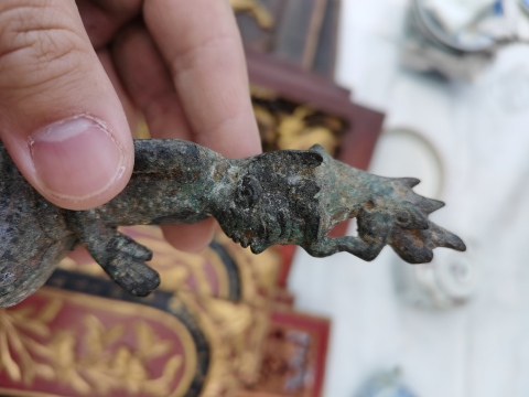 古玩銅器清中期?銅造像拍賣(mài),當(dāng)前價(jià)格3500元