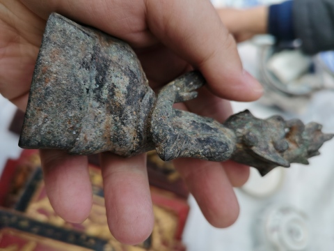 古玩銅器清中期?銅造像拍賣(mài),當(dāng)前價(jià)格3500元