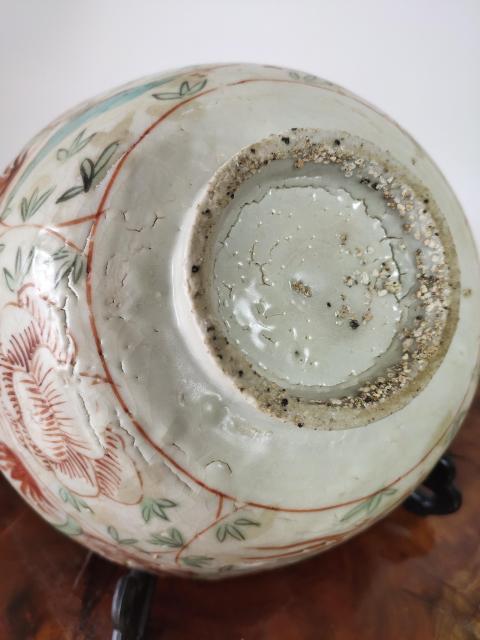 古玩陶瓷明萬(wàn)歷-紅綠彩青花獅子繡球魚蝦水藻紋碗拍賣,當(dāng)前價(jià)格36999元