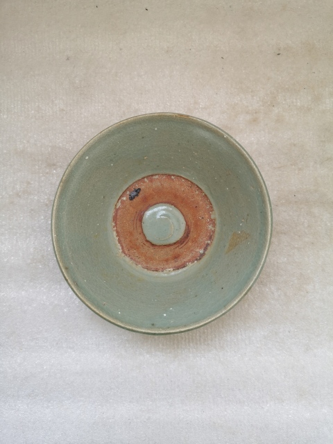 古玩陶瓷元代龍泉窯青瓷盞拍賣,當前價格550元