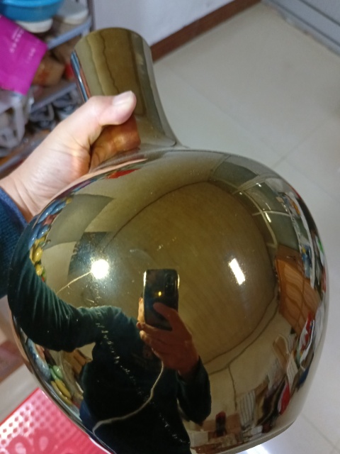 古玩陶瓷鍍金天球瓶拍賣，當前價格3800元