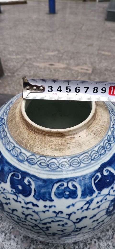 古玩陶瓷纏枝花卉紋青花罐拍賣，當前價格999元
