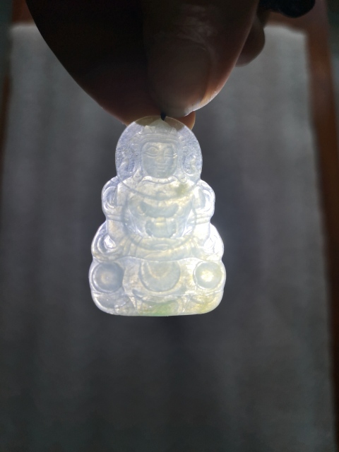 古玩玉器翡翠觀音拍賣，當前價格550元