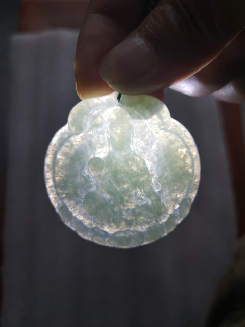 古玩玉器觀音牌子拍賣，當前價格550元