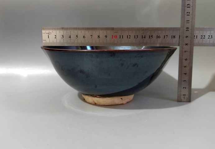 古玩陶瓷超美明清磁州窯烏金釉大碗拍賣,當前價格1元