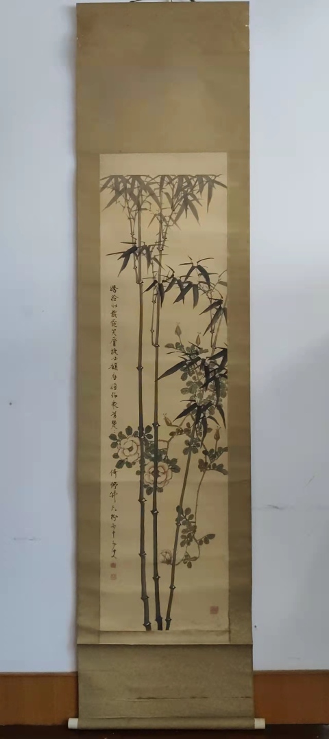古玩字畫(huà)吳昌碩摯友日本名家杉溪六橋竹影立軸拍賣(mài),當(dāng)前價(jià)格1888元