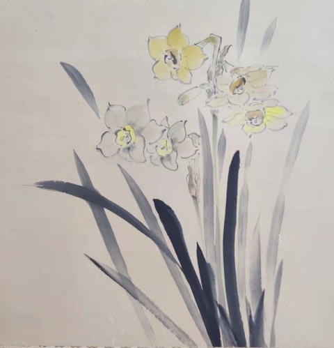 古玩字畫(huà)民國(guó)時(shí)期帶原裝木盒水仙立軸拍賣(mài),當(dāng)前價(jià)格398元