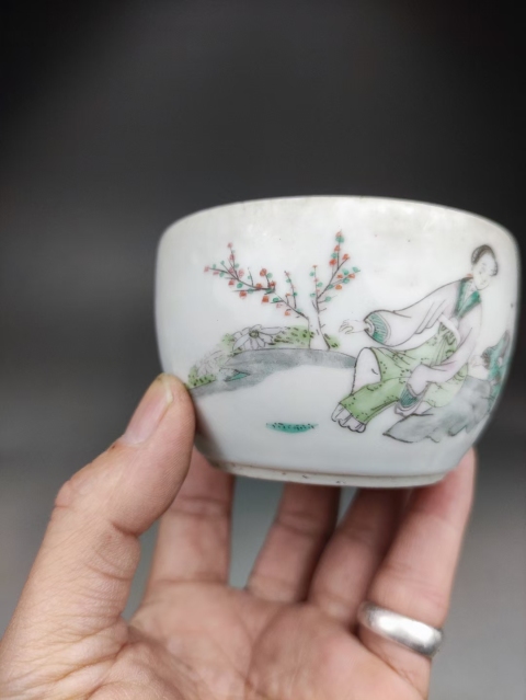 古玩陶瓷三娘教子圖粉彩蓋缸拍賣,當(dāng)前價(jià)格368元