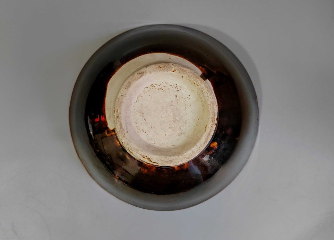 古玩陶瓷超美清代磁州窯烏金釉大碗拍賣，當前價格999元