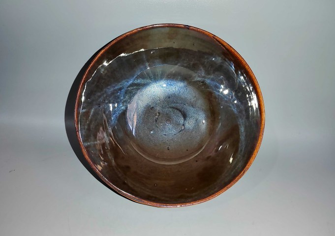 古玩陶瓷超美清代磁州窯烏金釉大碗拍賣，當前價格999元