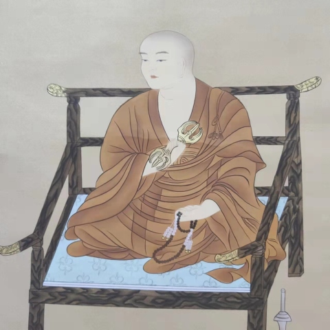 古玩字畫手工裝裱絹本空海法師悟禪立軸拍賣,當(dāng)前價格998元