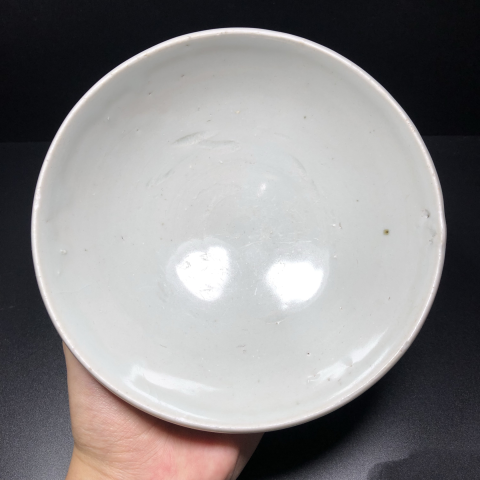 古玩陶瓷【元代】景德鎮窯卵白釉大碗拍賣，當前價格1999元