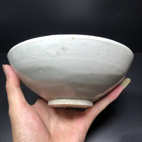 古玩陶瓷【元代】景德鎮窯卵白釉大碗拍賣，當前價格1999元