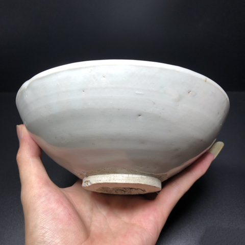 古玩陶瓷【元代】景德鎮窯卵白釉大碗拍賣，當前價格1999元
