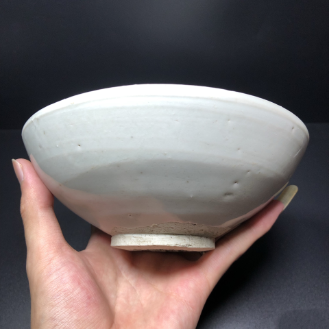 古玩陶瓷【元代】景德鎮窯卵白釉大碗拍賣，當前價格1999元