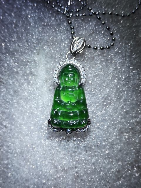 古玩玉器翡翠觀音拍賣，當前價格580元