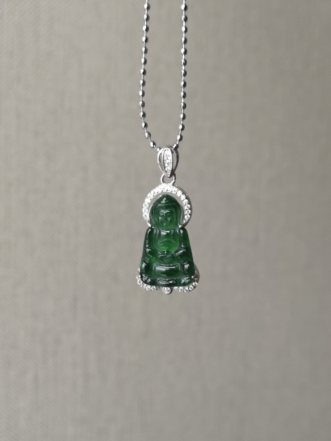 古玩玉器翡翠觀音拍賣，當前價格580元