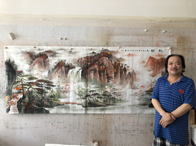 古玩字畫姜東明收藏級精品山水拍賣，當前價格30000元