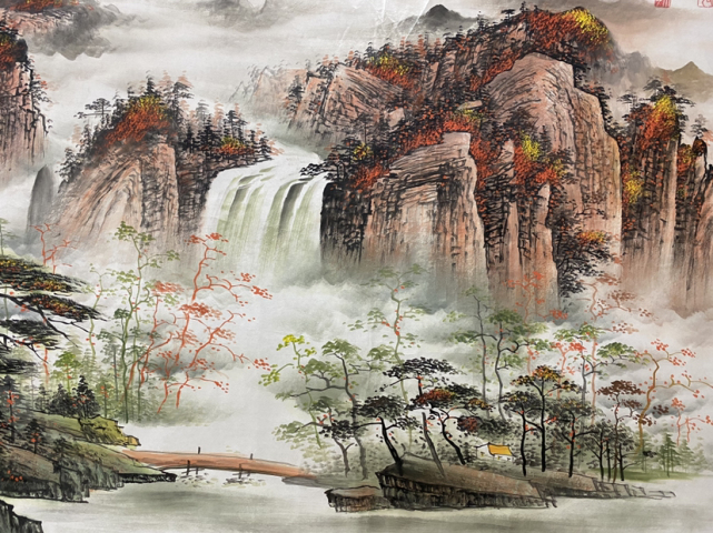 古玩字畫姜東明收藏級精品山水拍賣，當前價格30000元