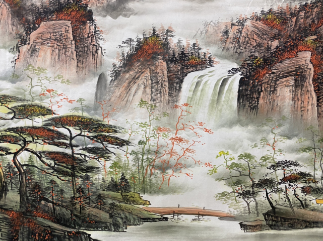 古玩字畫姜東明收藏級精品山水拍賣，當前價格30000元