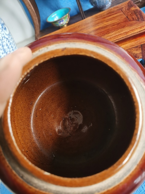 古玩陶瓷窯變褐釉罐拍賣,當(dāng)前價格260元