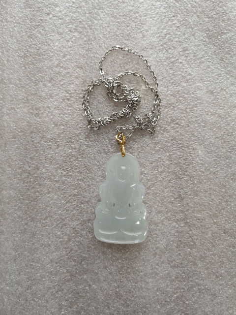 古玩玉器翡翠觀音拍賣,當前價格1200元