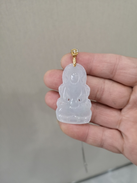 古玩玉器翡翠觀音拍賣,當前價格1200元
