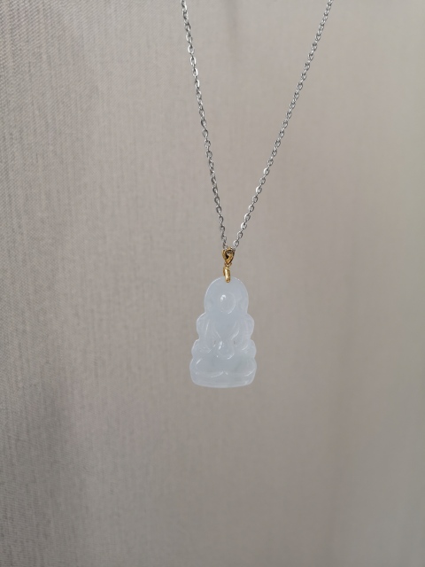 古玩玉器翡翠觀音拍賣,當前價格1200元