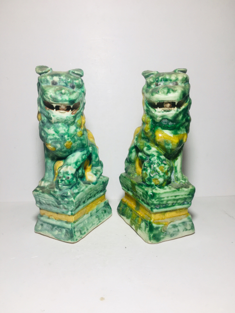 古玩陶瓷三彩獅子塑像拍賣,當前價格780元