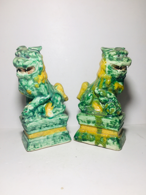 古玩陶瓷三彩獅子塑像拍賣,當前價格780元