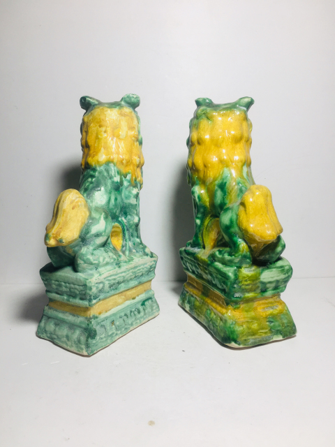 古玩陶瓷三彩獅子塑像拍賣,當前價格780元