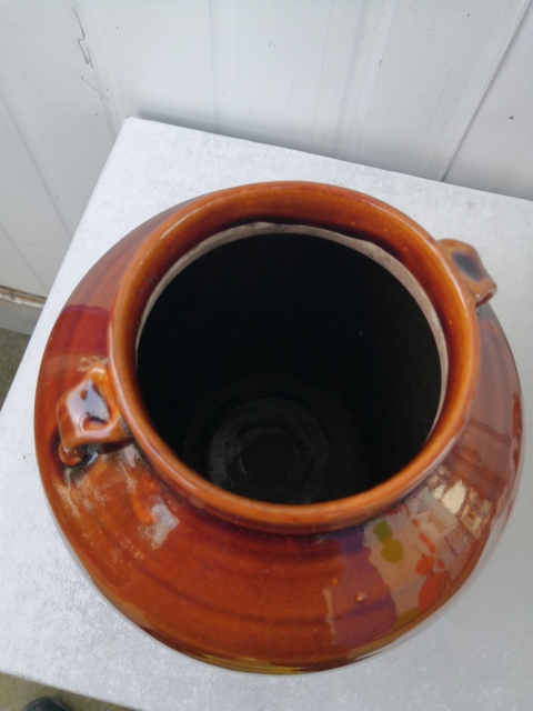 古玩陶瓷柿紅釉雙系罐拍賣，當前價格350元