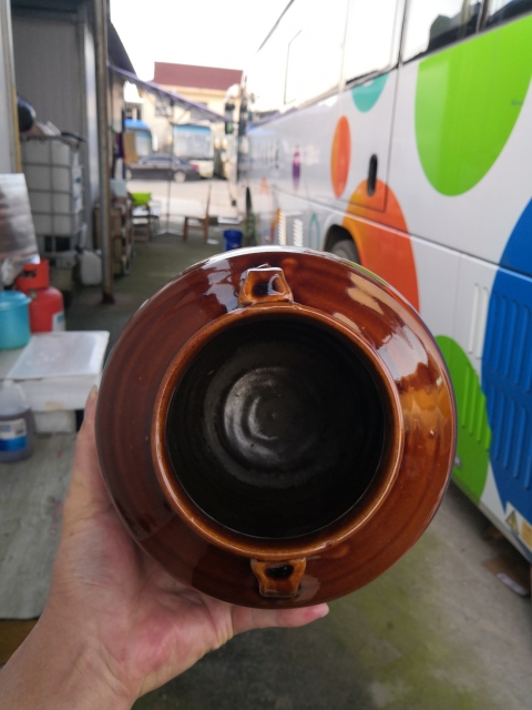 古玩陶瓷柿紅釉雙系罐拍賣，當前價格350元