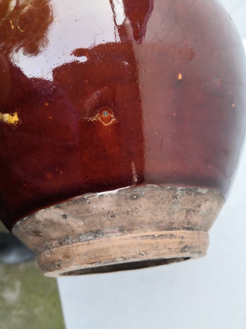 古玩陶瓷柿紅釉雙系罐拍賣，當前價格350元