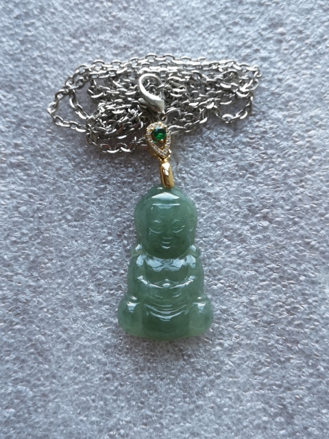 古玩玉器翡翠寶寶佛拍賣,當前價格350元