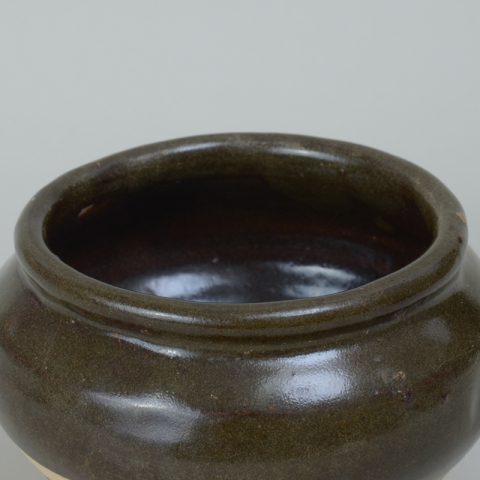 古玩陶瓷磁州窯褐釉罐拍賣，當(dāng)前價(jià)格999元