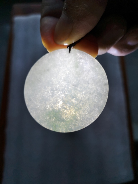 古玩玉器翡翠圓牌拍賣,當前價格298元