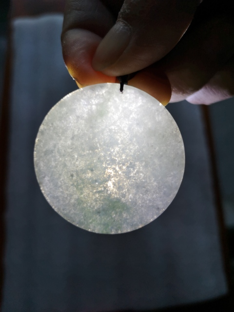 古玩玉器翡翠圓牌拍賣,當前價格298元