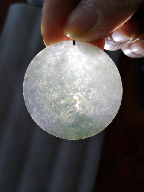 古玩玉器翡翠圓牌拍賣,當前價格298元
