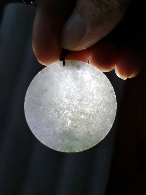 古玩玉器翡翠圓牌拍賣,當前價格298元