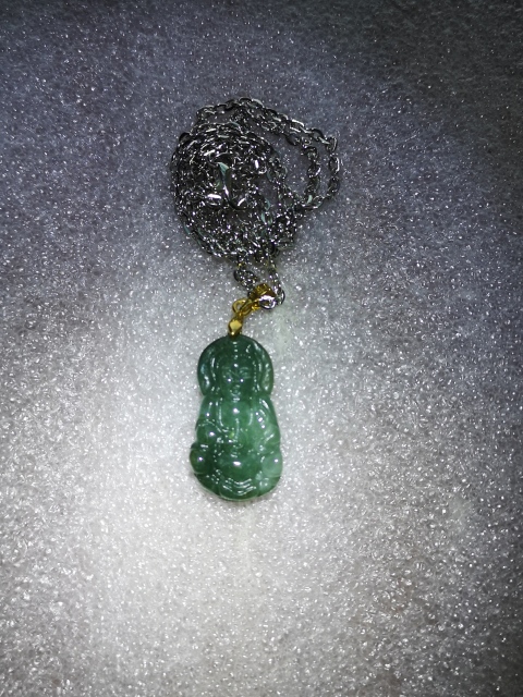 古玩玉器翡翠觀音拍賣,當前價格260元