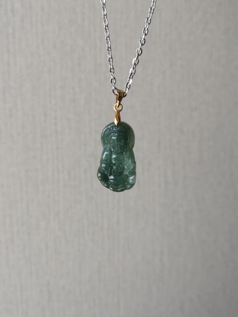 古玩玉器翡翠觀音拍賣,當前價格260元