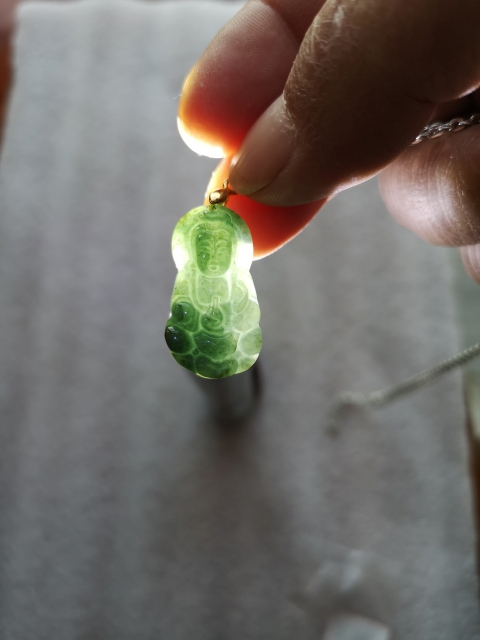 古玩玉器翡翠觀音拍賣,當前價格260元