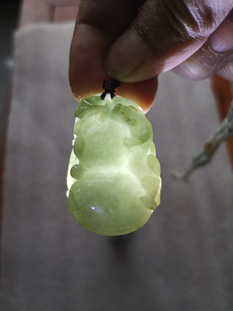古玩玉器翡翠葫蘆墜拍賣，當(dāng)前價(jià)格580元