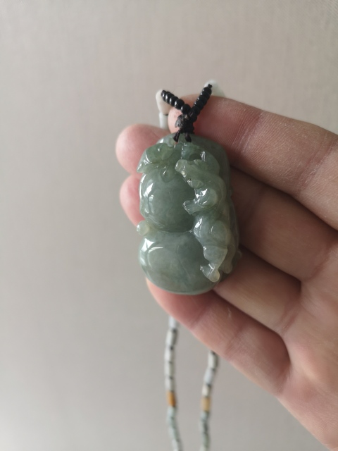 古玩玉器翡翠葫蘆墜拍賣，當(dāng)前價(jià)格580元