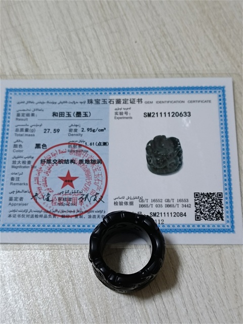 古玩玉器墨玉扳指拍賣，當前價格288元