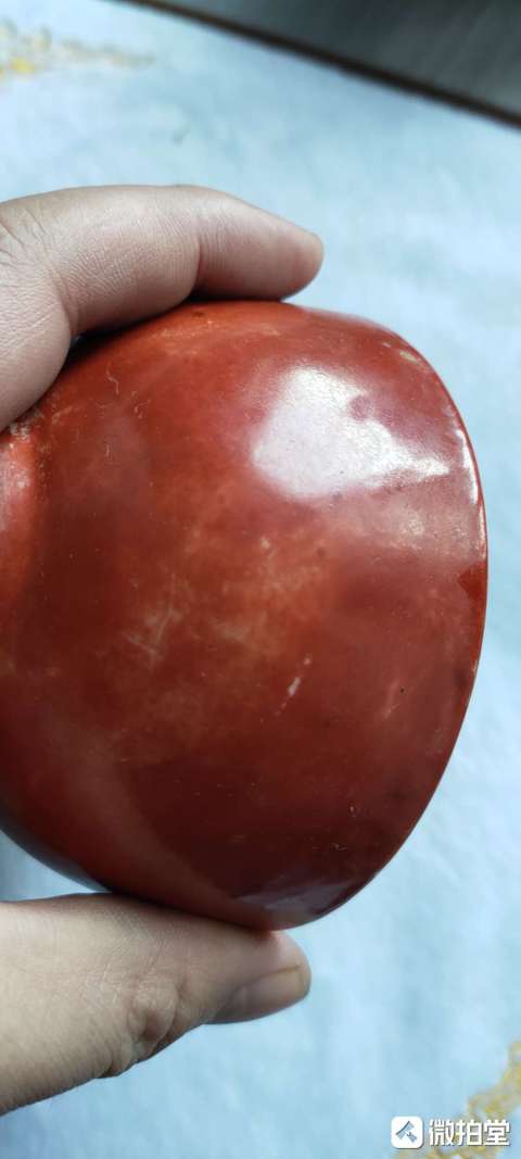 古玩陶瓷外紅釉內黃釉小碗拍賣，當前價格999元