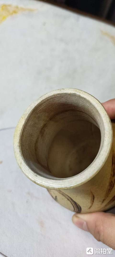 古玩陶瓷褐彩筯瓶拍賣，當前價格999元