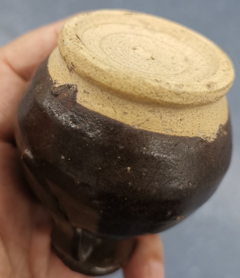 古玩陶瓷磁州窯系茶葉末釉雙系瓶拍賣，當前價格500元